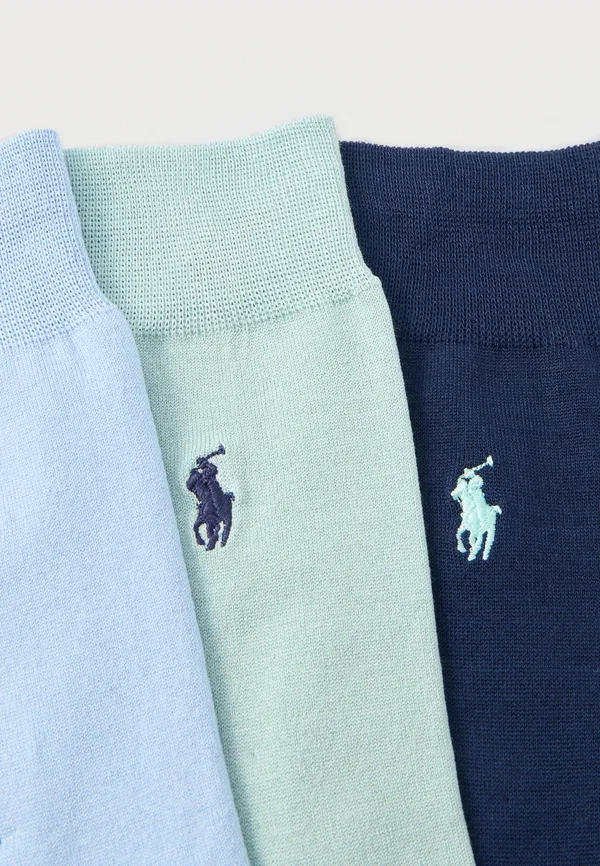 Носки 3 пары Polo Ralph Lauren, светло-голубой/бледно-голубой/тёмно-синий — фото 2