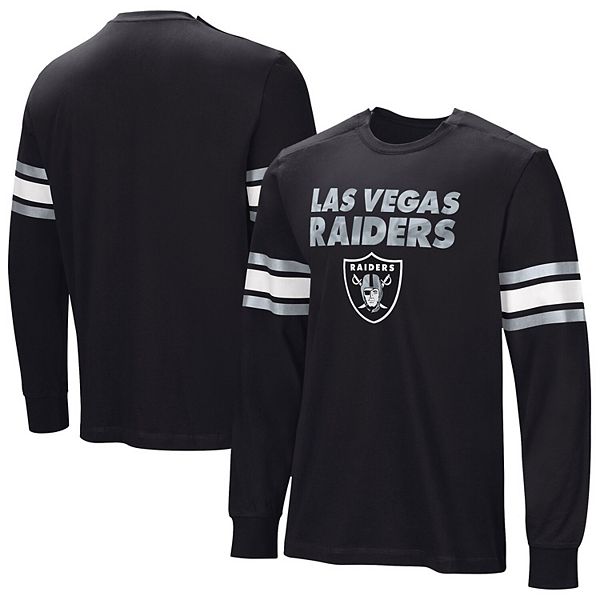 

Мужская черная футболка long sleeve adaptive с принтом las vegas raiders hands off Unbranded