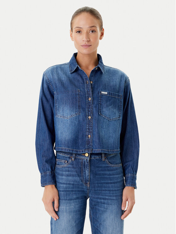 

Джинсовая рубашка regular fit W5YH0D D5M8A Guess Jeans, синий