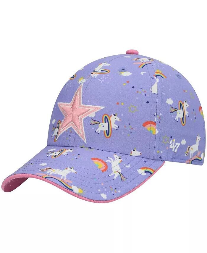 

Большие девочки Фиолетовый Dallas Cowboys Unicorn Cleanup Регулируемая шапка '47 Brand
