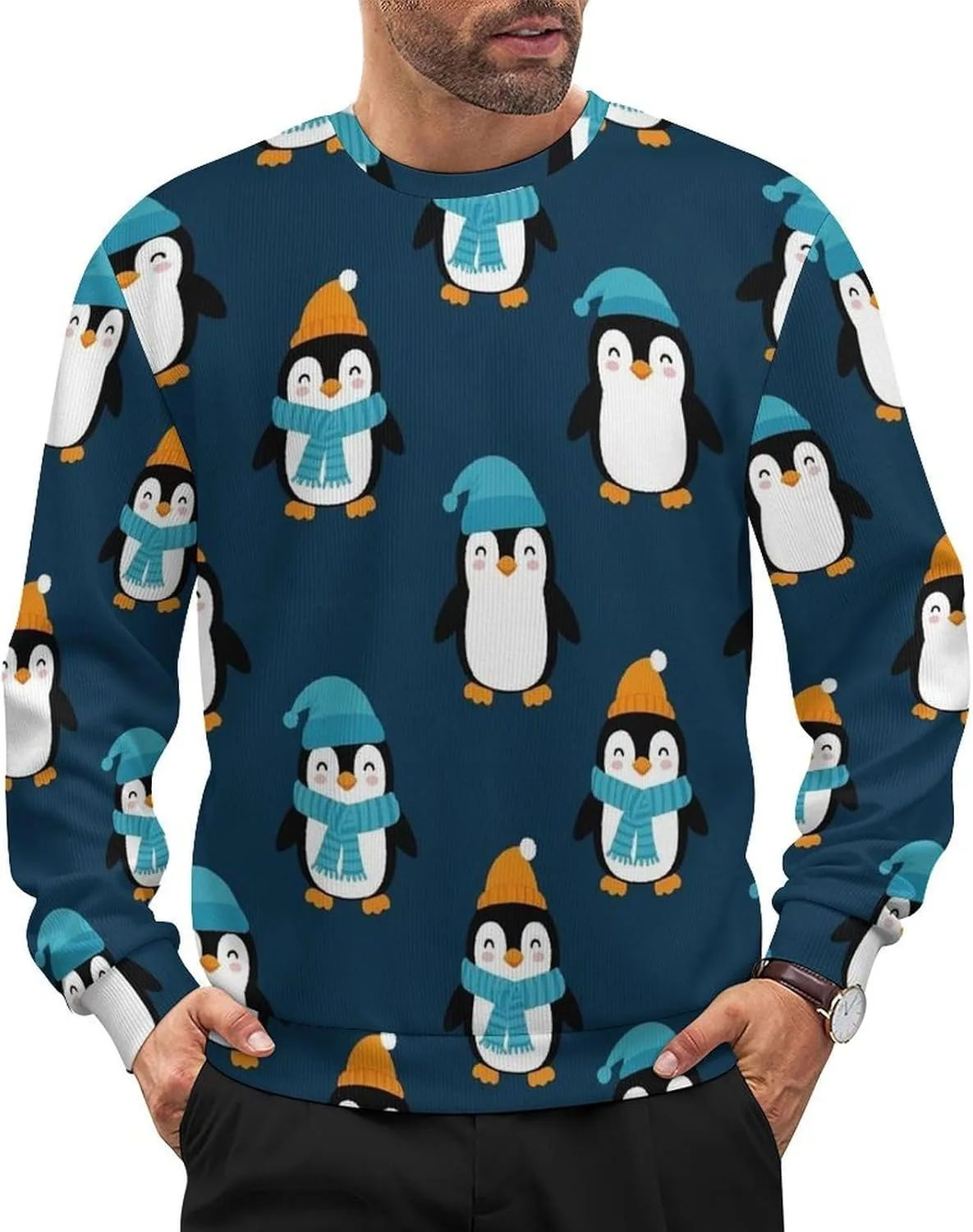 

Мужской свитер-пуловер с длинным рукавом, легкий, свободного кроя VAFZASC