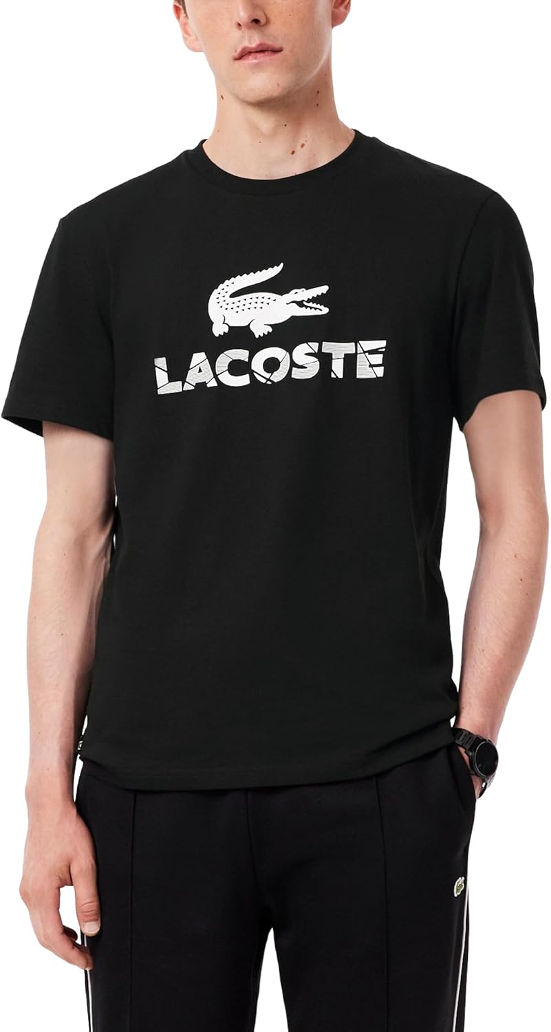 

Мужская футболка с принтом Lacoste из джерси, Black, Черный, Мужская футболка с принтом Lacoste из джерси, Black