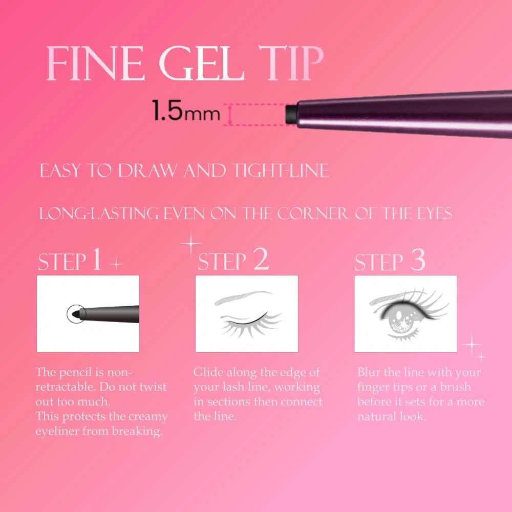 Гелевый карандаш для глаз HEROINE MAKE Long Stay Sharp Gel Liner 02 Dark Brown Heroine Make — фото 4