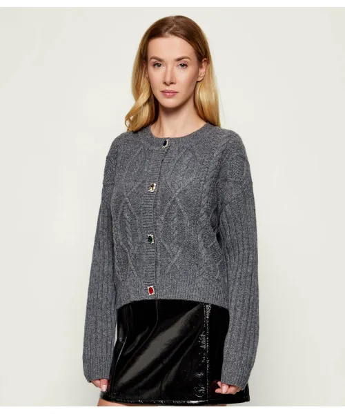 

Шерстяной кардиган Loose fit Liu Jo, серый