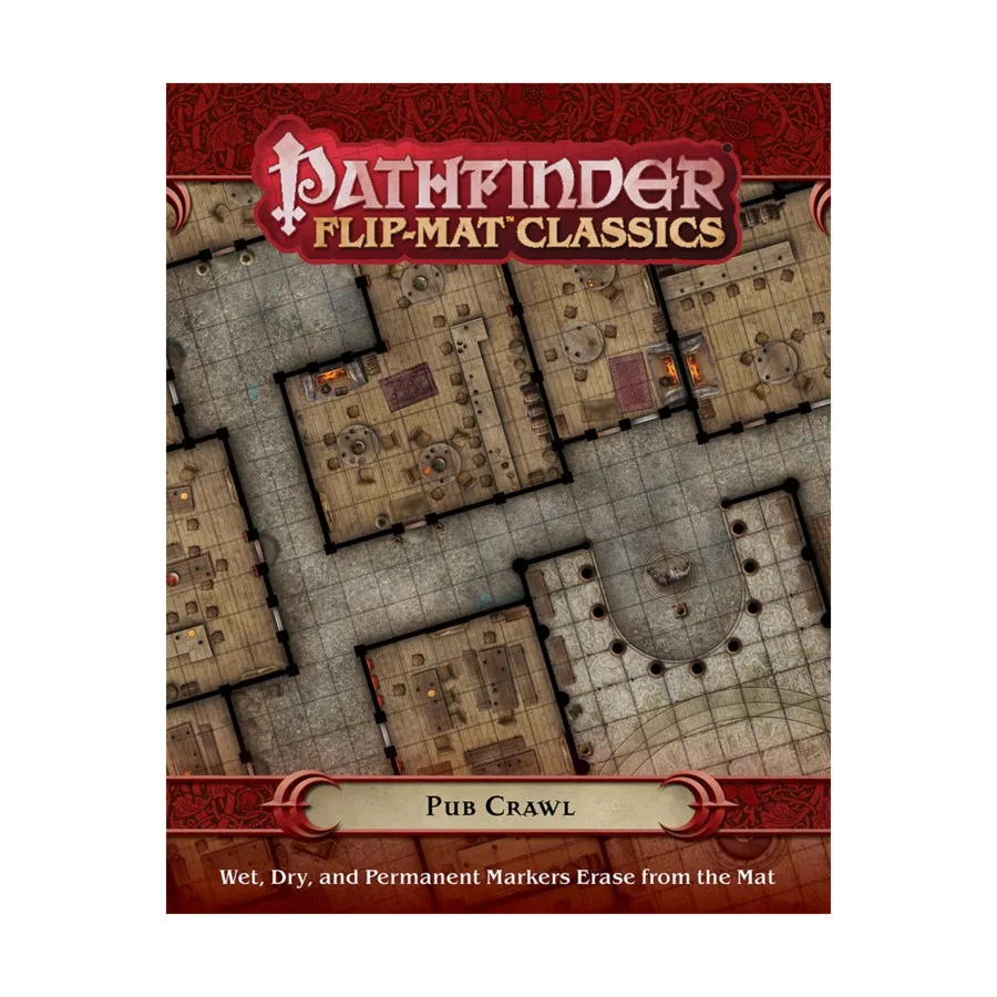 

Флип-мат - Ползание в пабе (2-е издание), GameMastery - Flip-Mats - Building, City & Village Locales