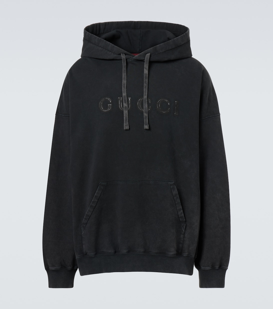 

Хлопковый худи с логотипом Gucci, черный
