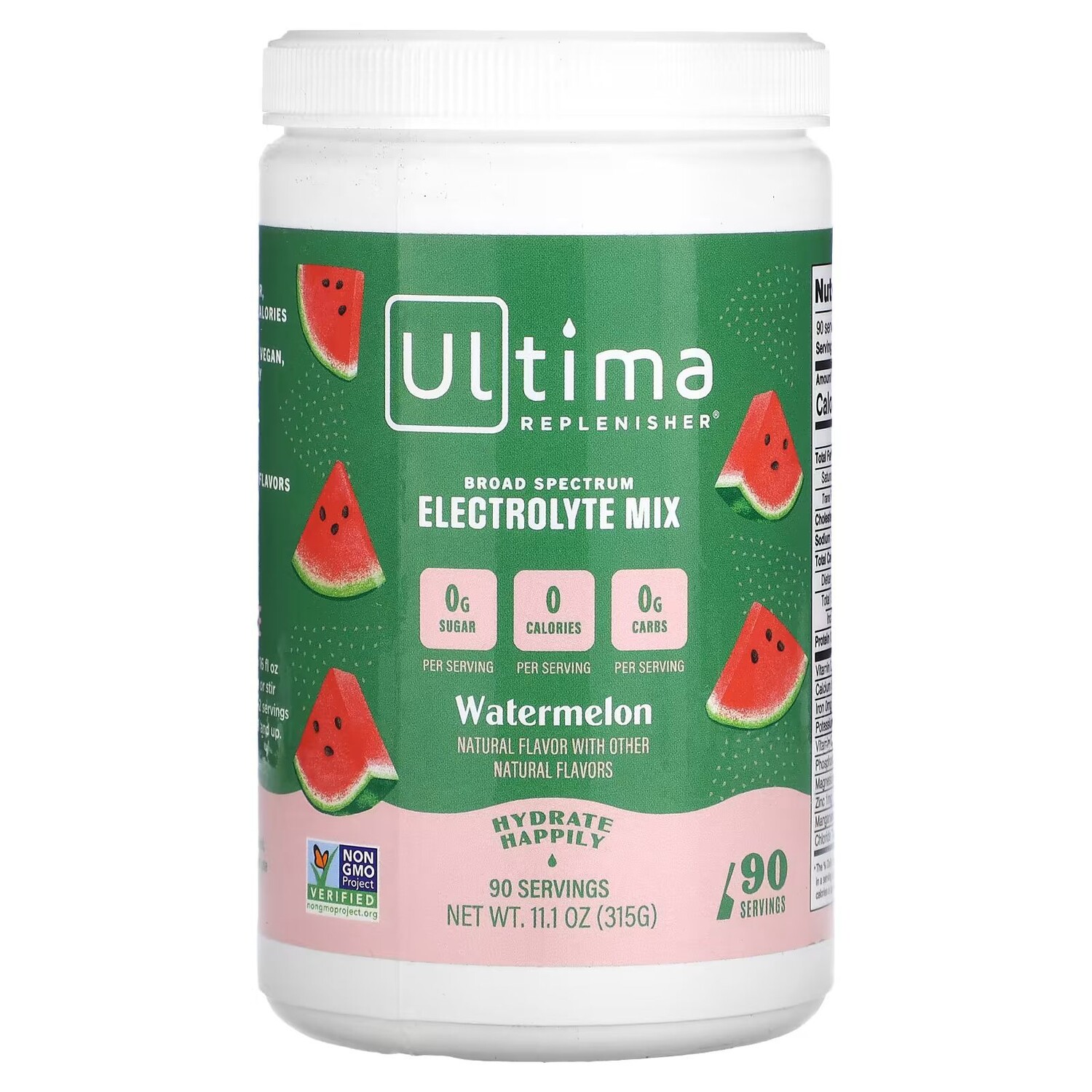 

Смесь электролитов, арбуз, 11,1 унции (315 г) Ultima Replenisher