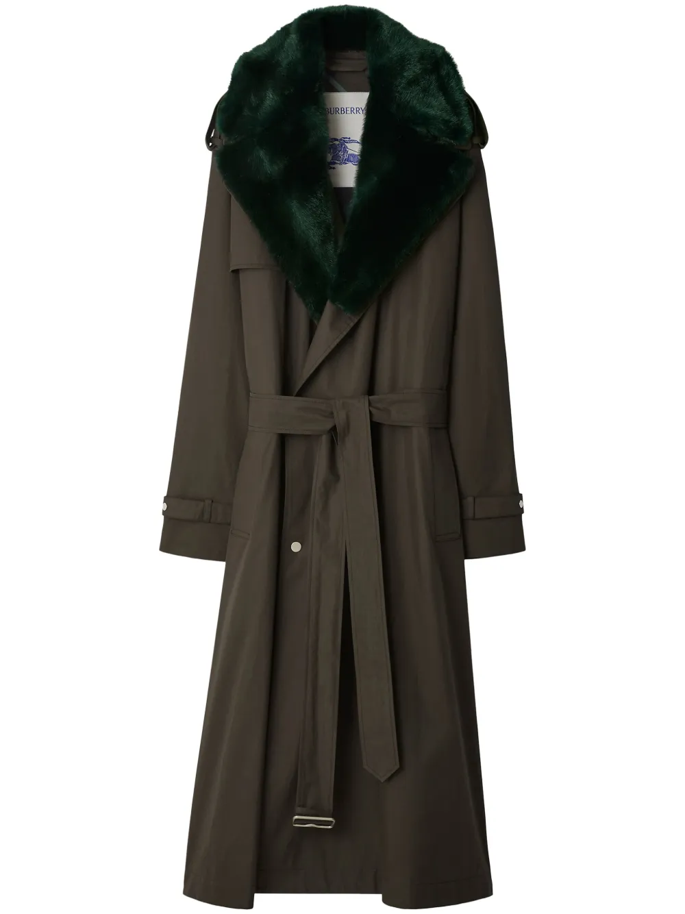 

Тренч Kennington с поясом BURBERRY, зеленый