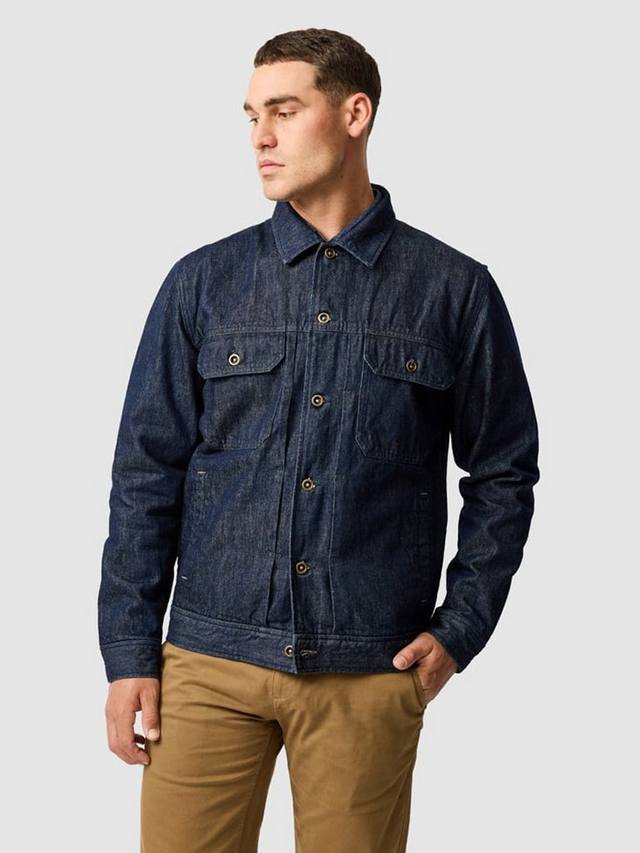 

Теннисон инлет премиум куртка-косуха из хлопкового денима Rodd & Gunn, Indigo