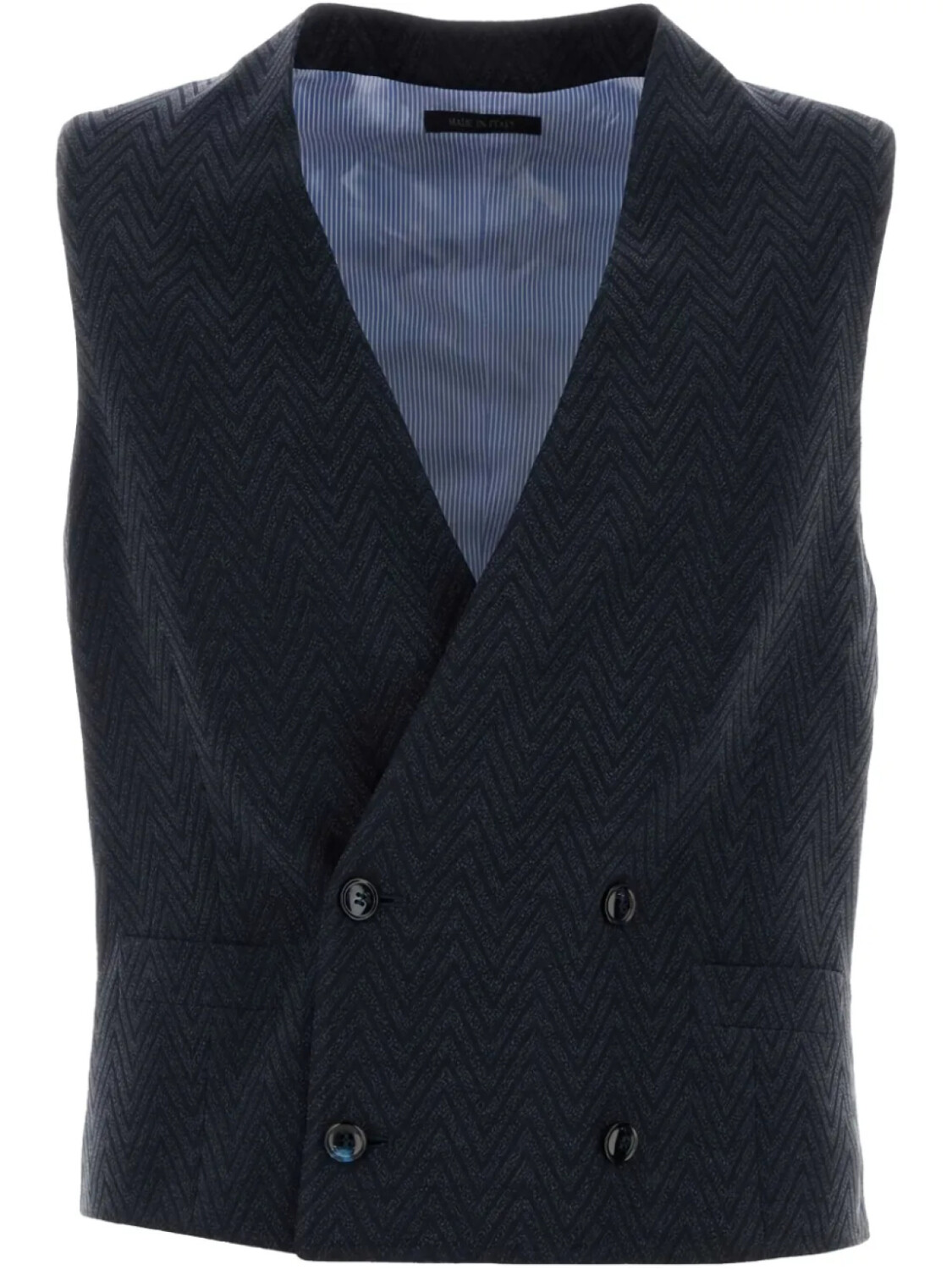 

Жилет Giorgio Armani с зигзагом, синий