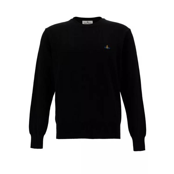 

Свитер crewneck sweater with orb embroidery in cott Vivienne Westwood, черный