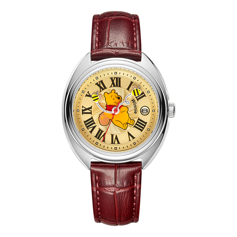 

Disney Часы Poof Series Quartz Movement Leather Strap Watch Unisex Multicolor Watch Dial MK 11519R