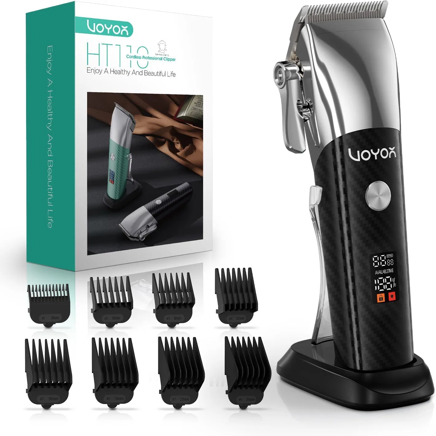 Беспроводной триммер для волос и бороды HT110 от VOYOR Professional Voyor, Black