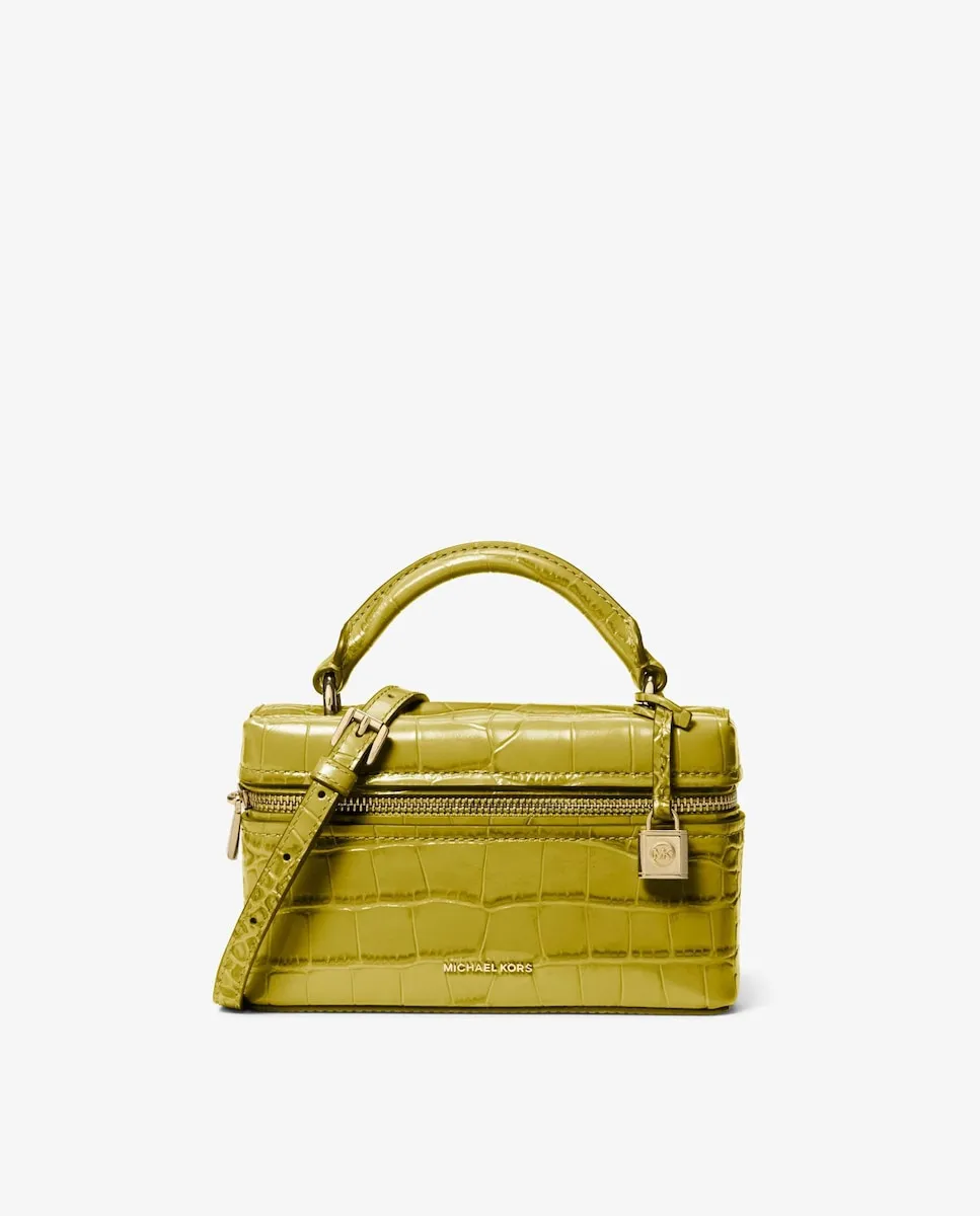 

Женская сумка через плечо Jana небольшого размера из кожи с тиснением под крокодила кожа Michael Michael Kors, фисташковый