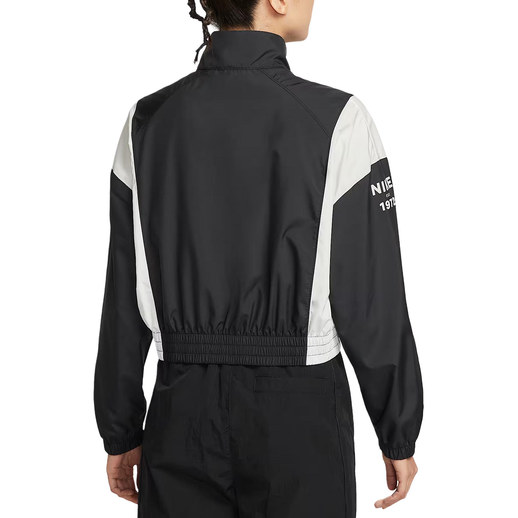 Nike Спортивная куртка женская черно-белая, Black/Sail White — фото 3