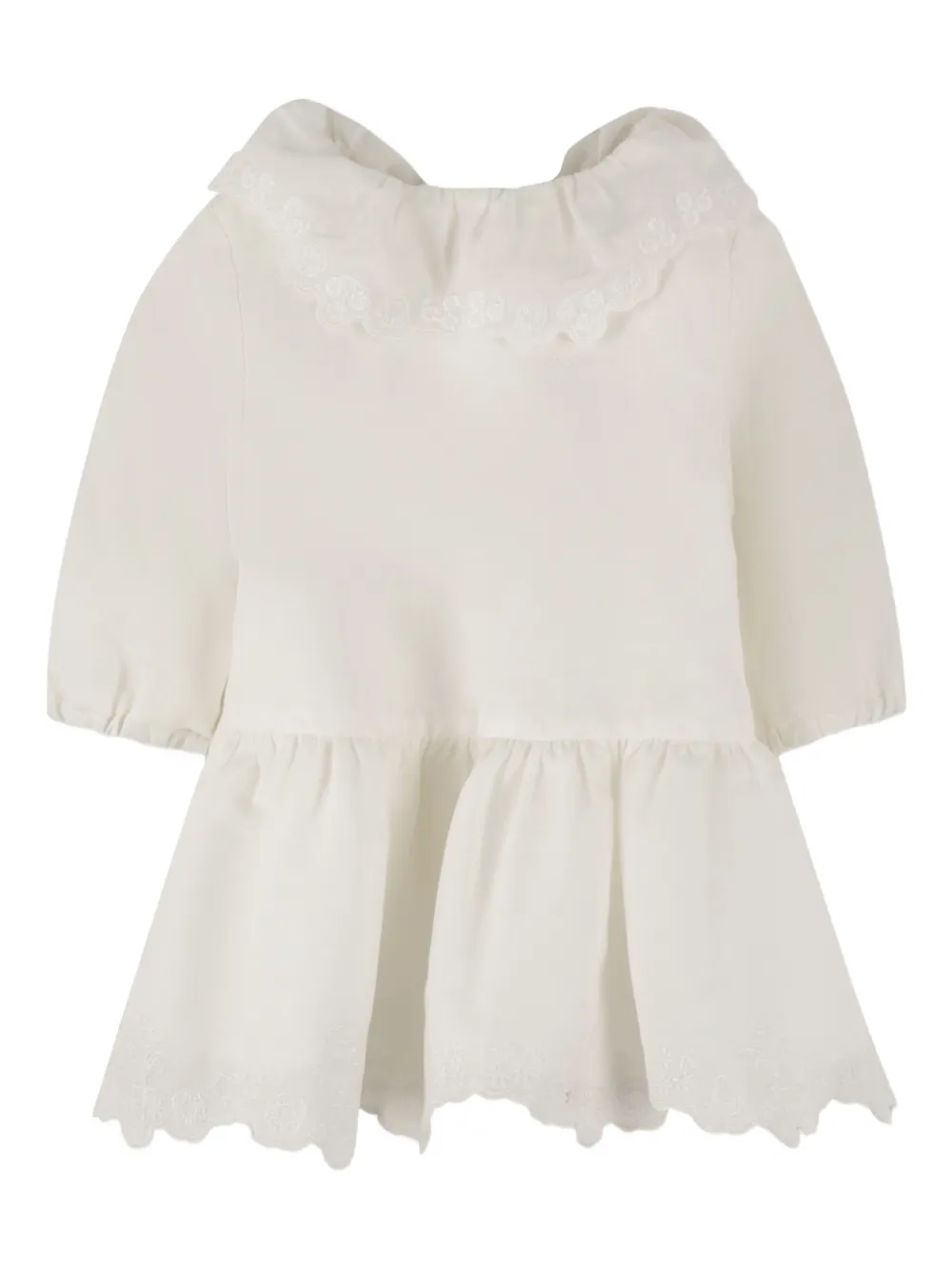 

Платье с оборками Chloé Kids, нейтральный