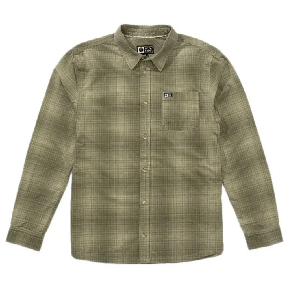 

Рубашка с длинным рукавом Salty Crew Caster cord, зеленый