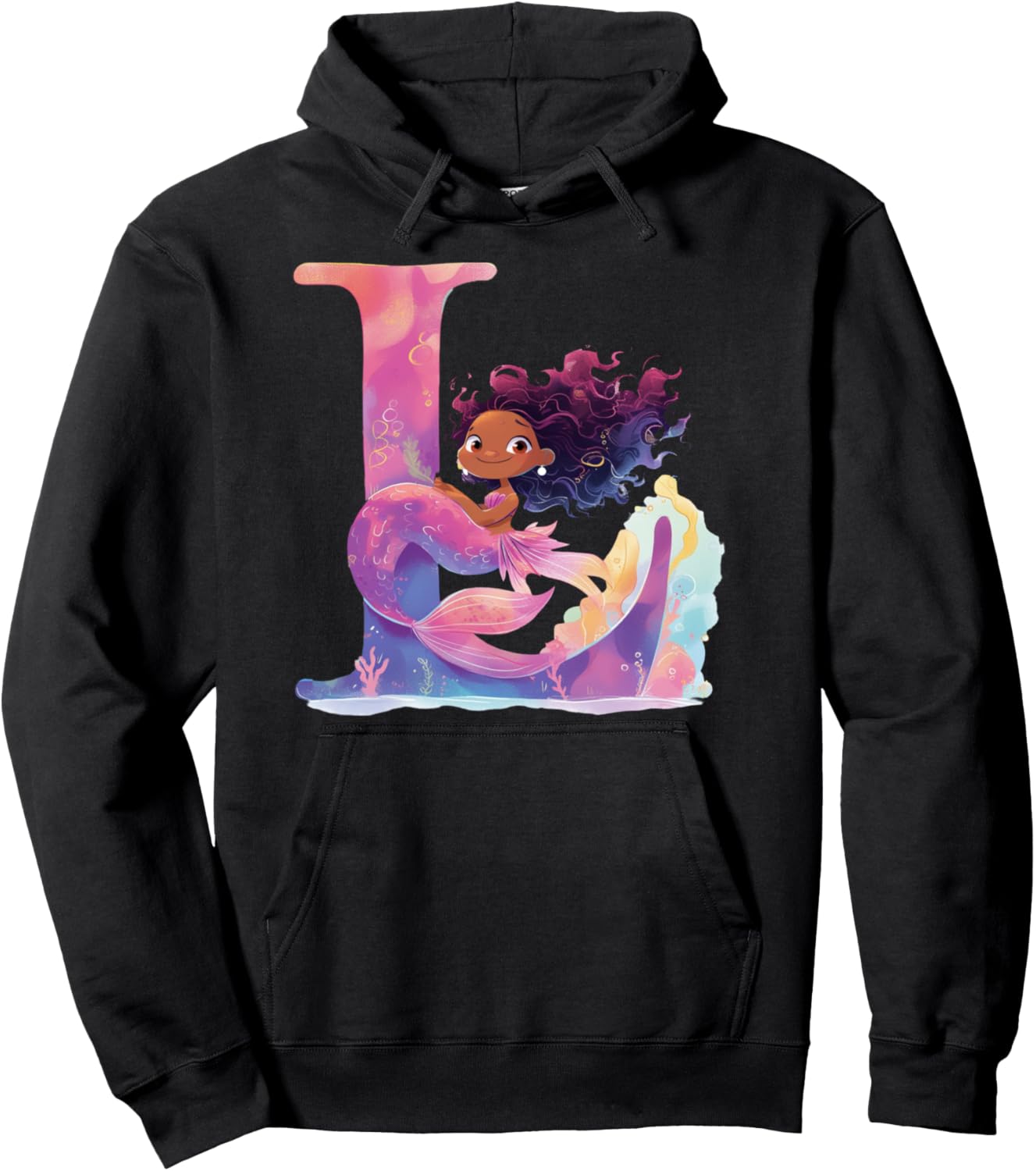 

L Начальная буква алфавита, меланин, черная русалка, день рождения, худи L Black Mermaid Tees Nyc, Черный, L Начальная буква алфавита, меланин, черная русалка, день рождения, худи L Black Mermaid Tees Nyc