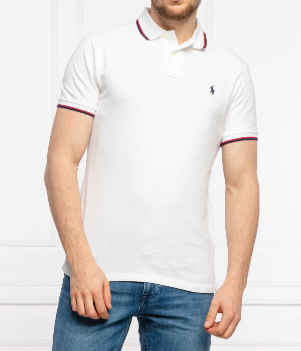 

Рубашка поло Custom slim fit Polo Ralph Lauren, белый