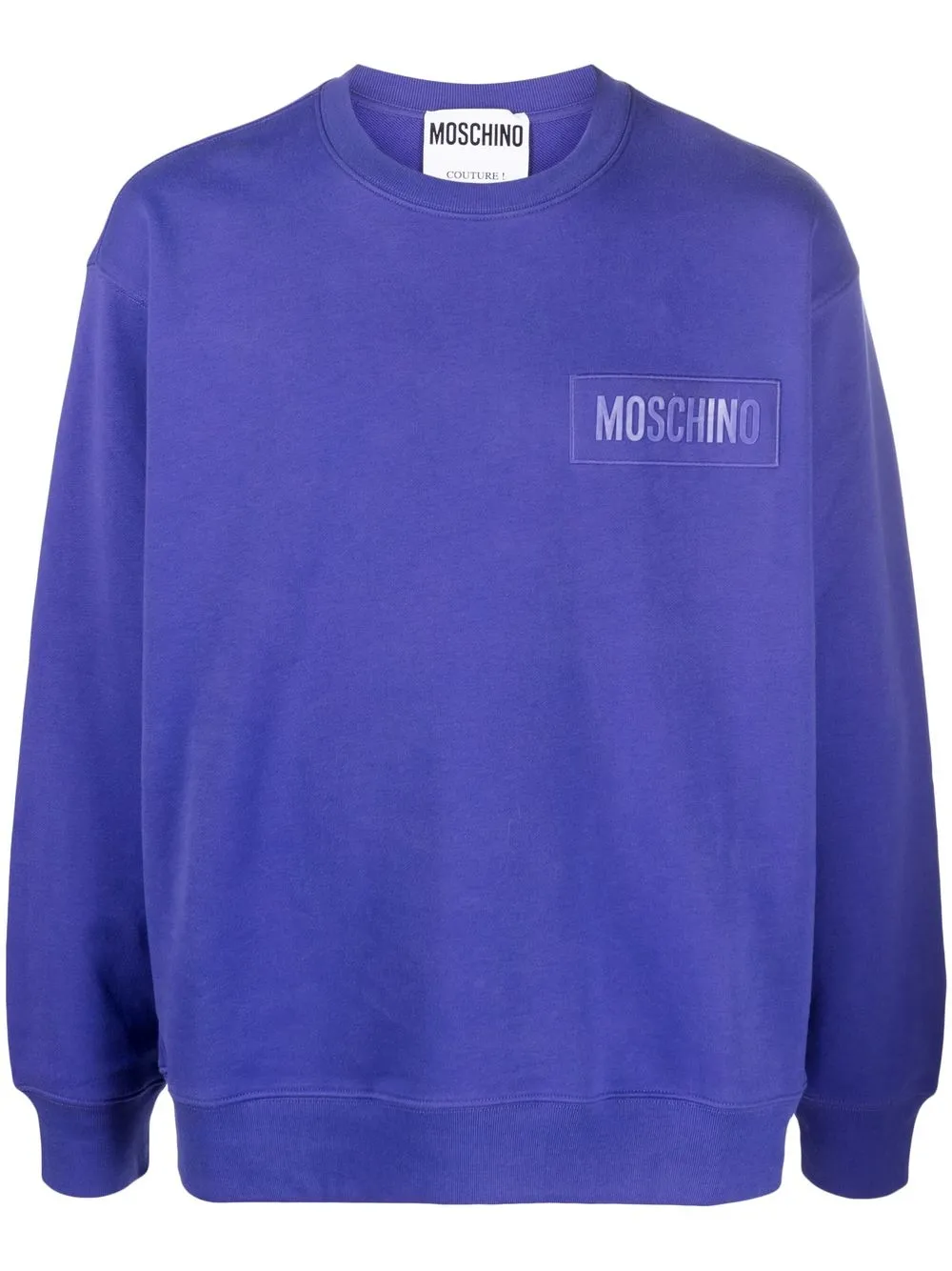 

Толстовка с нашивкой-логотипом Moschino, синий