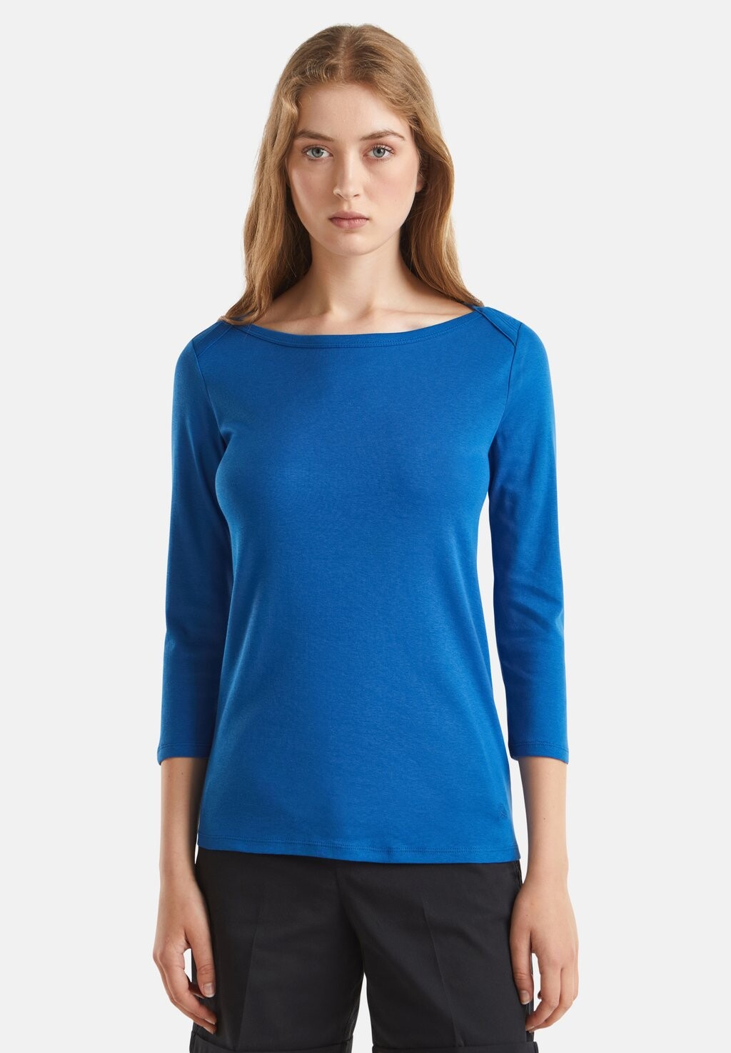 

Топ с длинными рукавами United Colors of Benetton, синий
