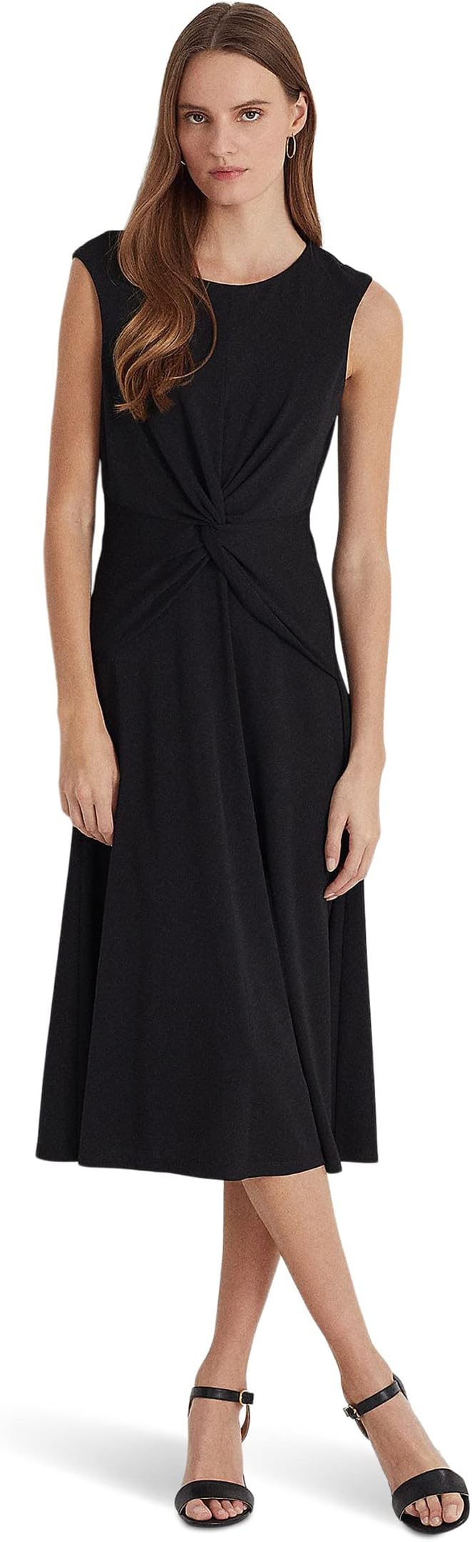 

Платье Lauren Ralph Lauren Twist Front Jersey Dress, черный