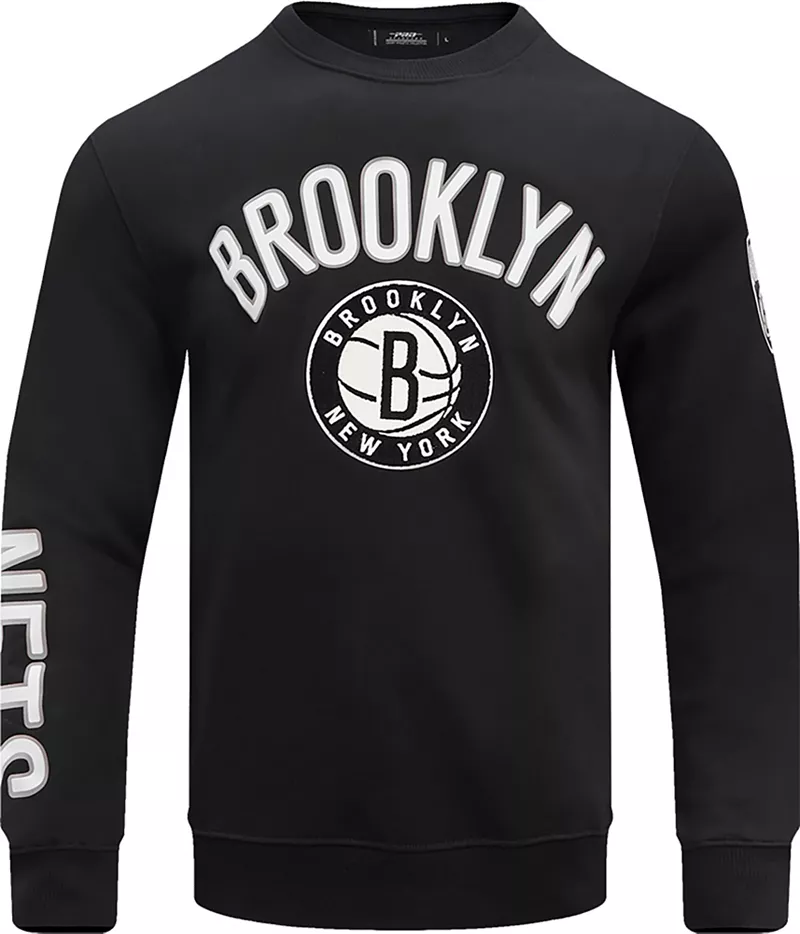 

Мужской черный флисовый свитер с круглым вырезом Pro Standard Brooklyn Nets