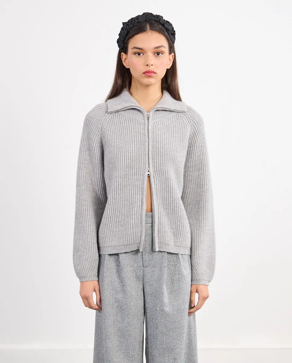 

Женская куртка с длинным рукавом из смешанного трикотажа Lili Sidonio, серый