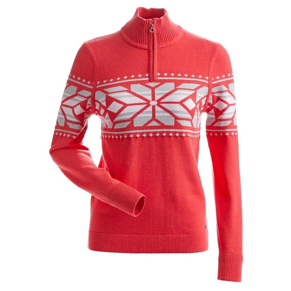 

Свитер Nils Thredbo с застежкой-молнией на четверть длины (женский), Poppy