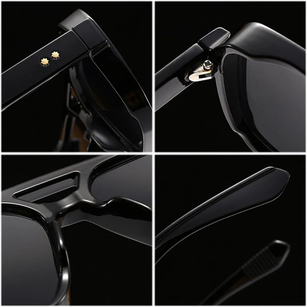 

Солнцезащитные очки WNCKSQ, квадратные, с двойной перемычкой и заклепками. Стиль ретро. Цвет: голубой, градиент Light Tea. Защита UV400. Для активного отдыха