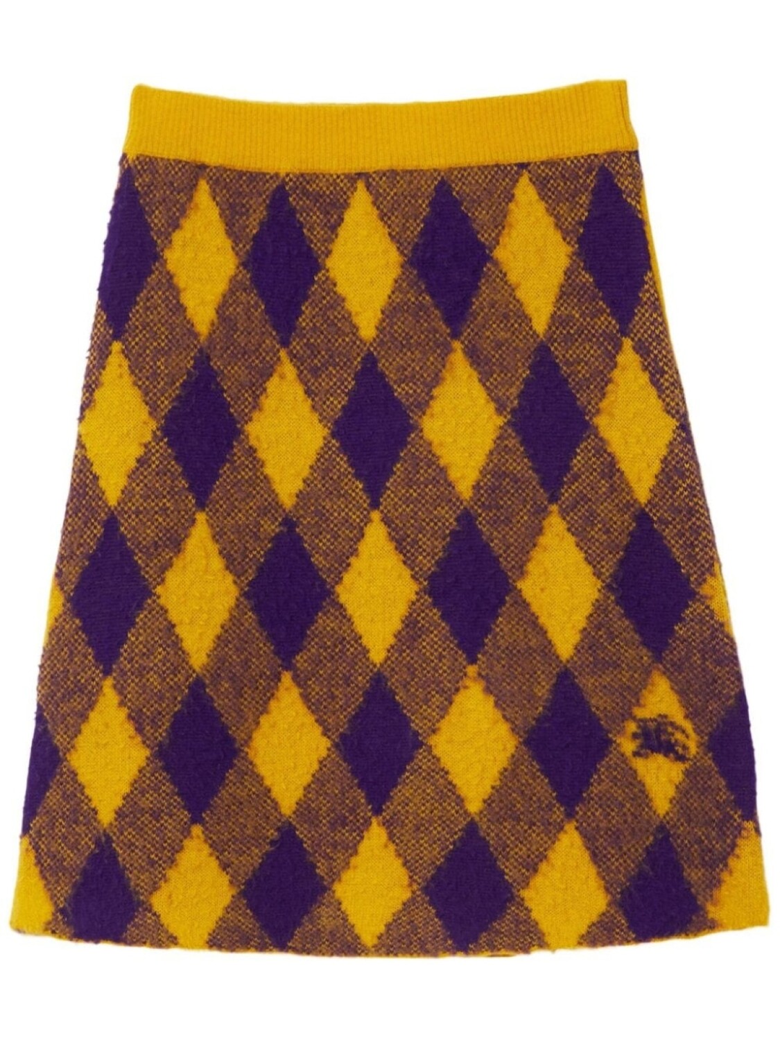 

Burberry трикотажная юбка Argyle, желтый