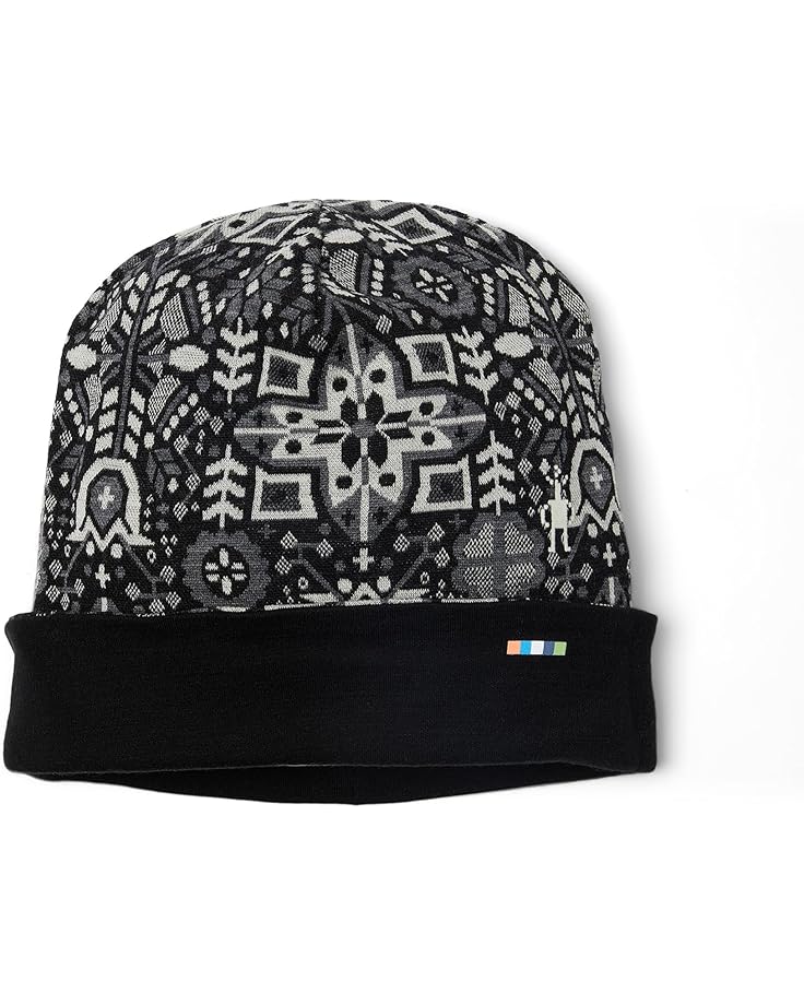 

Унисекс шапка с отворотом Smartwool Thermal Merino Reversible, Black Deco Floral
