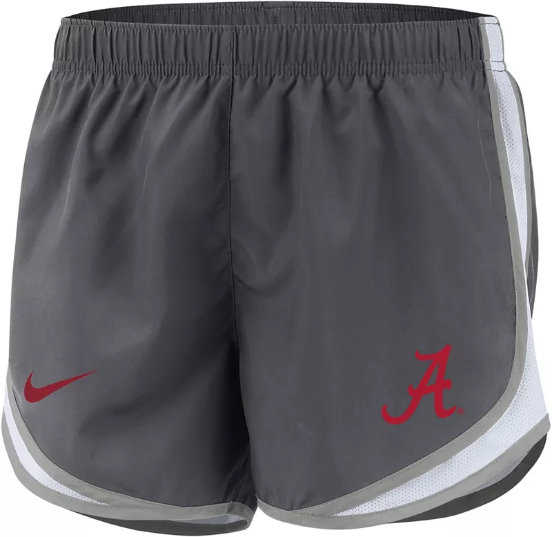 

Женские шорты для бега Nike Alabama Crimson Tide Grey Dri-FIT Tempo