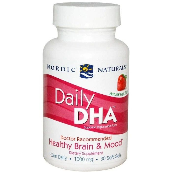 

Омега-3 жирные кислоты Nordic Naturals Daily DHA Strawberry, 30 шт