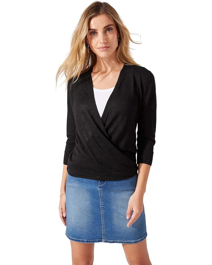 

Свитер Tommy Bahama Addison Linen Rayon Cardigan, черный