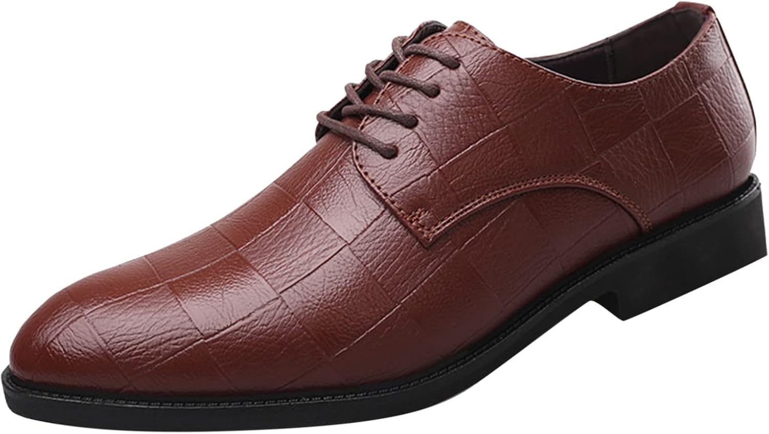 

Мужские классические туфли HINDOLA на шнуровке с крыльями, деловые офисные кожаные туфли для мужчин, коричневый