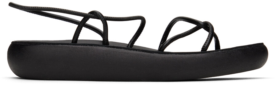 Черные комфортные сандалии Taxidi Ancient Greek Sandals, цвет Black