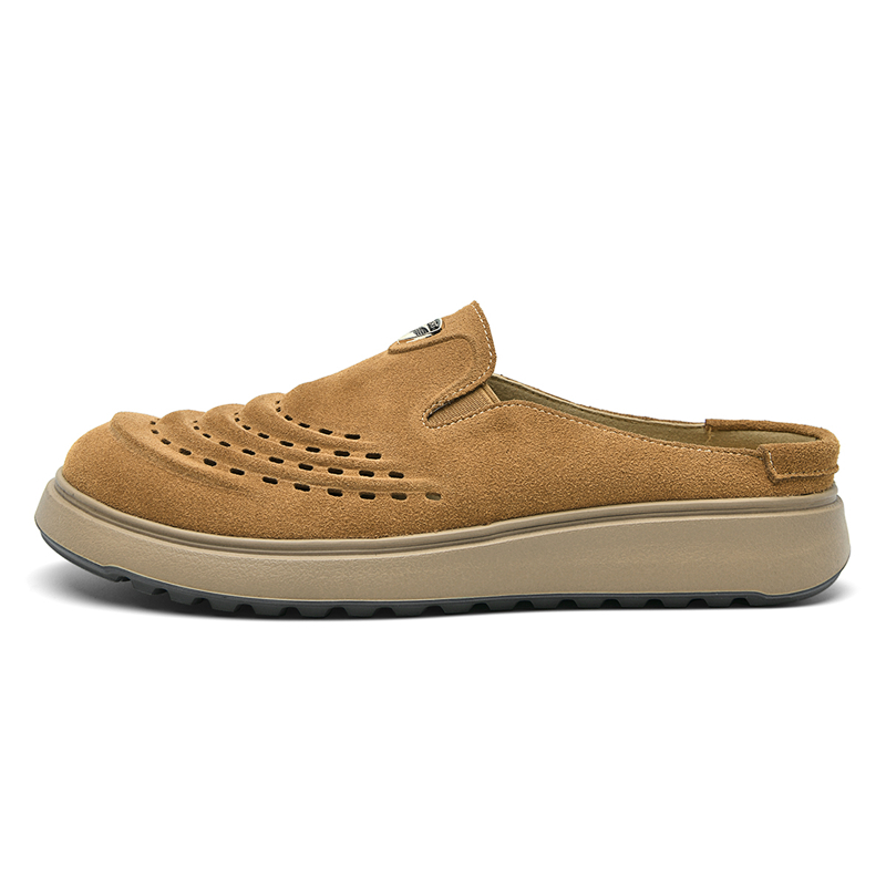 SEPTWOLVES Закрытые тапочки мужские абрикос, цвет Apricot (Standard Leather Shoe Size) — фото 4
