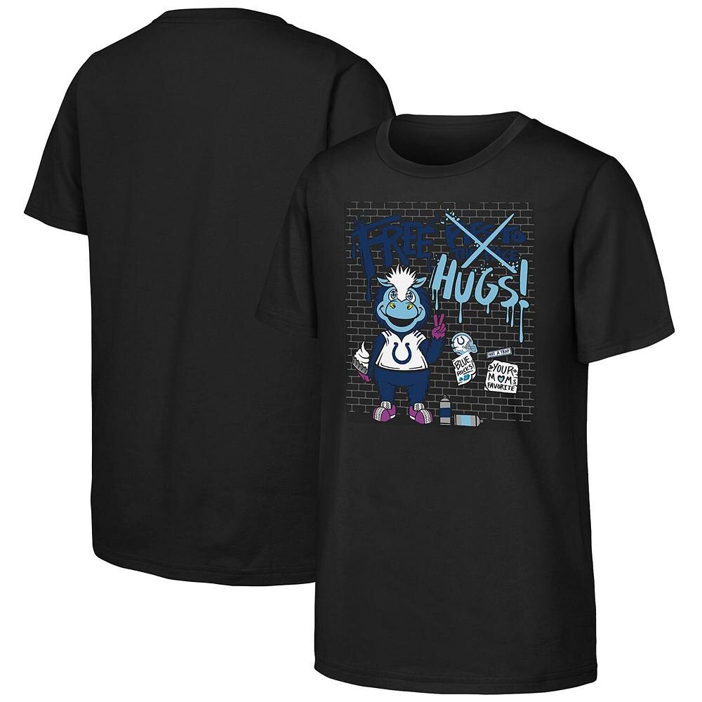 

Молодежная черная футболка Indianapolis Colts Blue Mascot Pie Outerstuff, цвет Clt Black