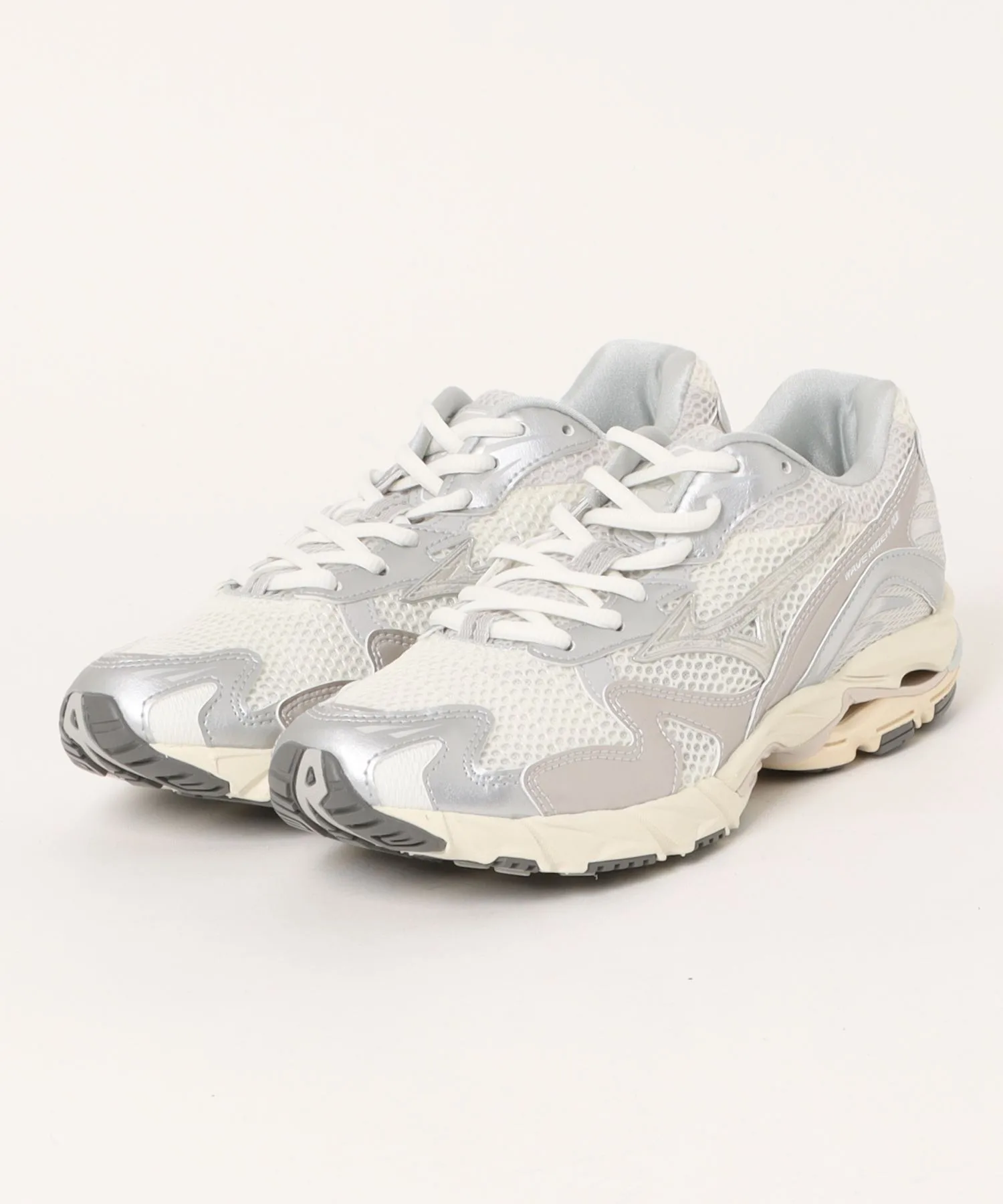 Мужские кроссовки для бега Mizuno Wave Rider 10 с технологией Wave серебряные