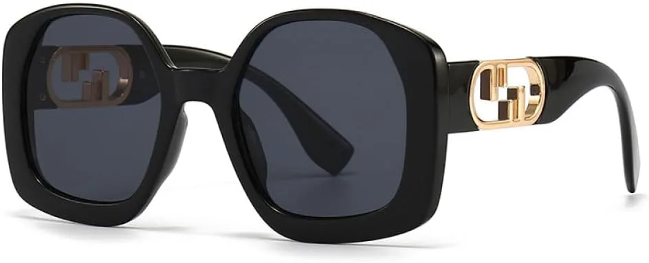 

- Модные квадратные солнцезащитные очки для женщин в винтажном панк-стиле, большие солнцезащитные очки для мужчин, защита от УФ-излучения UV400 MTZJH, One Color