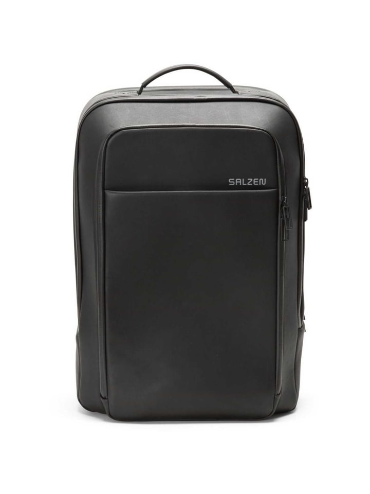 

SALZEN Рюкзак Originator Leather Total Black в черном цвете