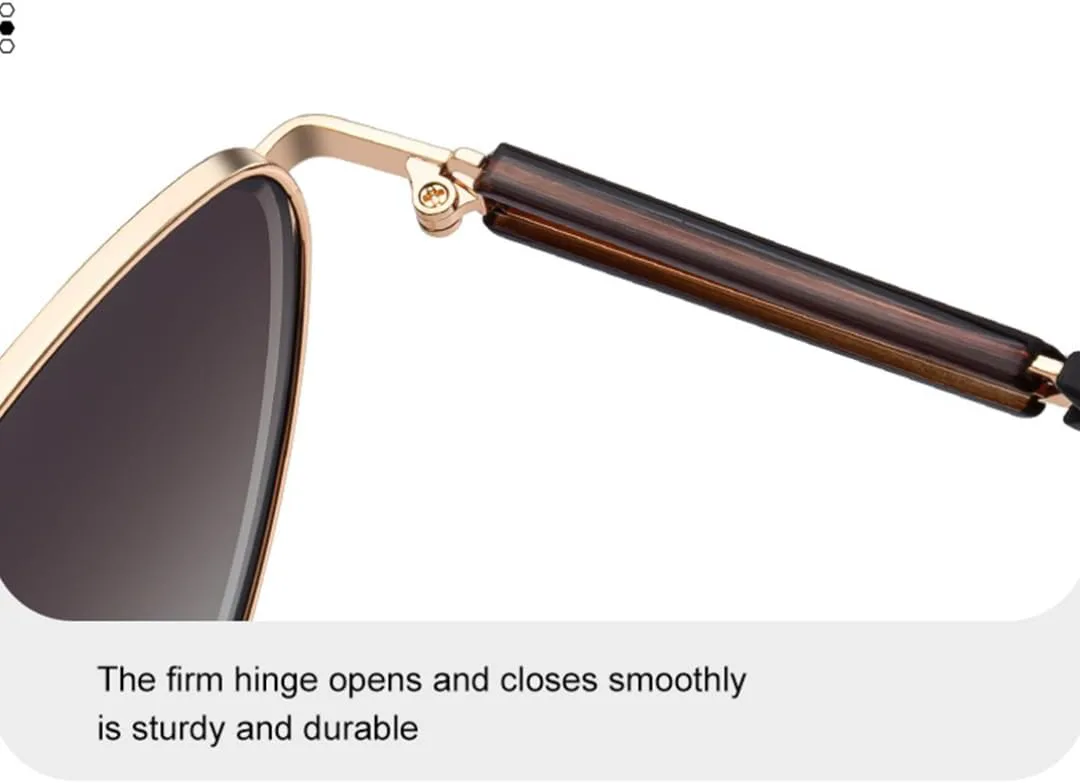 

Женские солнцезащитные очки в стиле панк «кошачий глаз» в роскошной винтажной металлической оправе с защитой от УФ-излучения UV400 TOIPASTN, C4gungrayblue