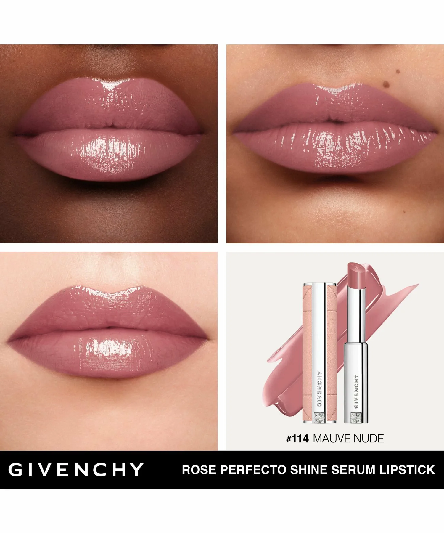 Блеск для губ Розовый идеальный блеск Givenchy Beauty, No. 114 Cold Rosewood — фото 3