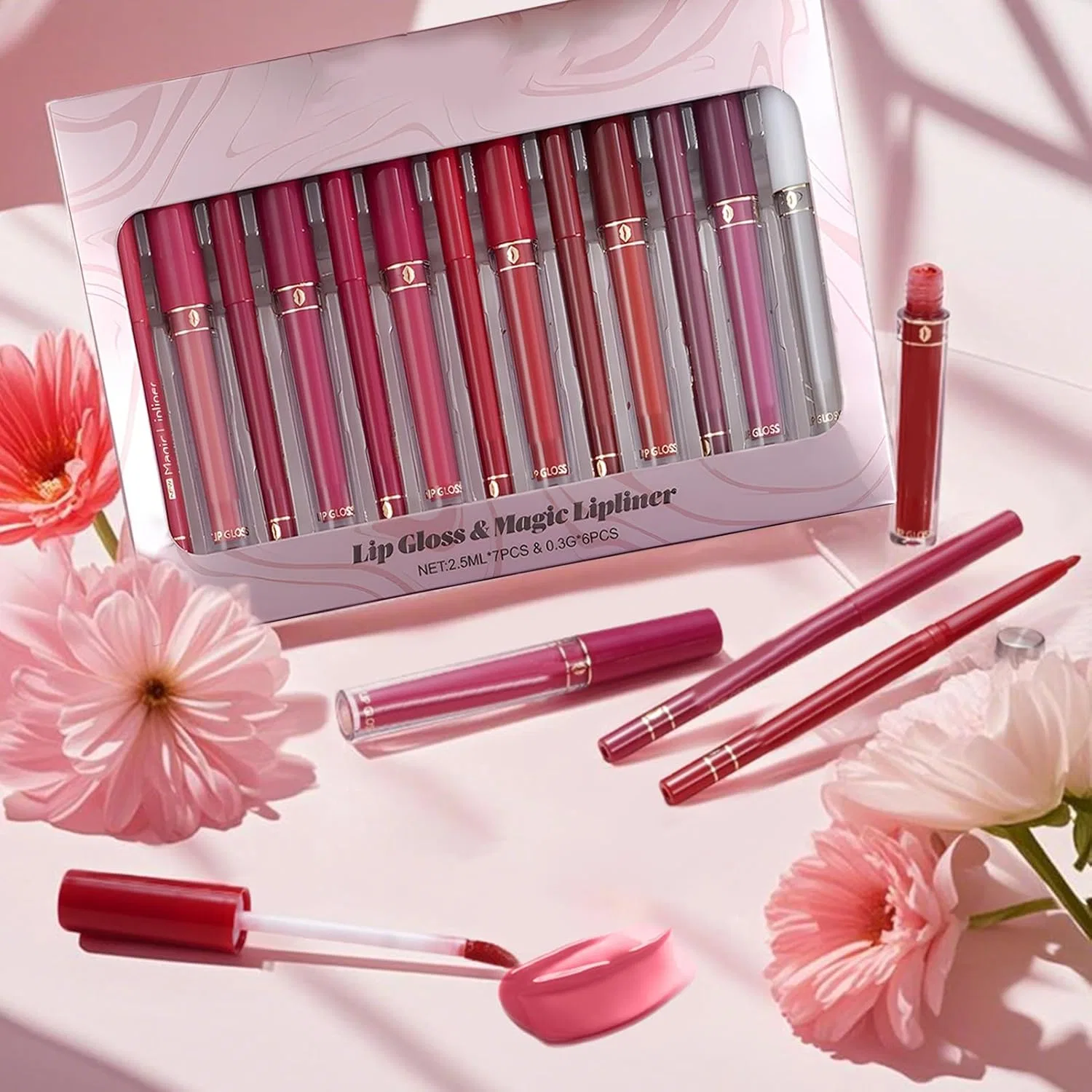 Блеск для губ Gloss Lip с эффектом лайнера, 7 цветов, белый — фото 3
