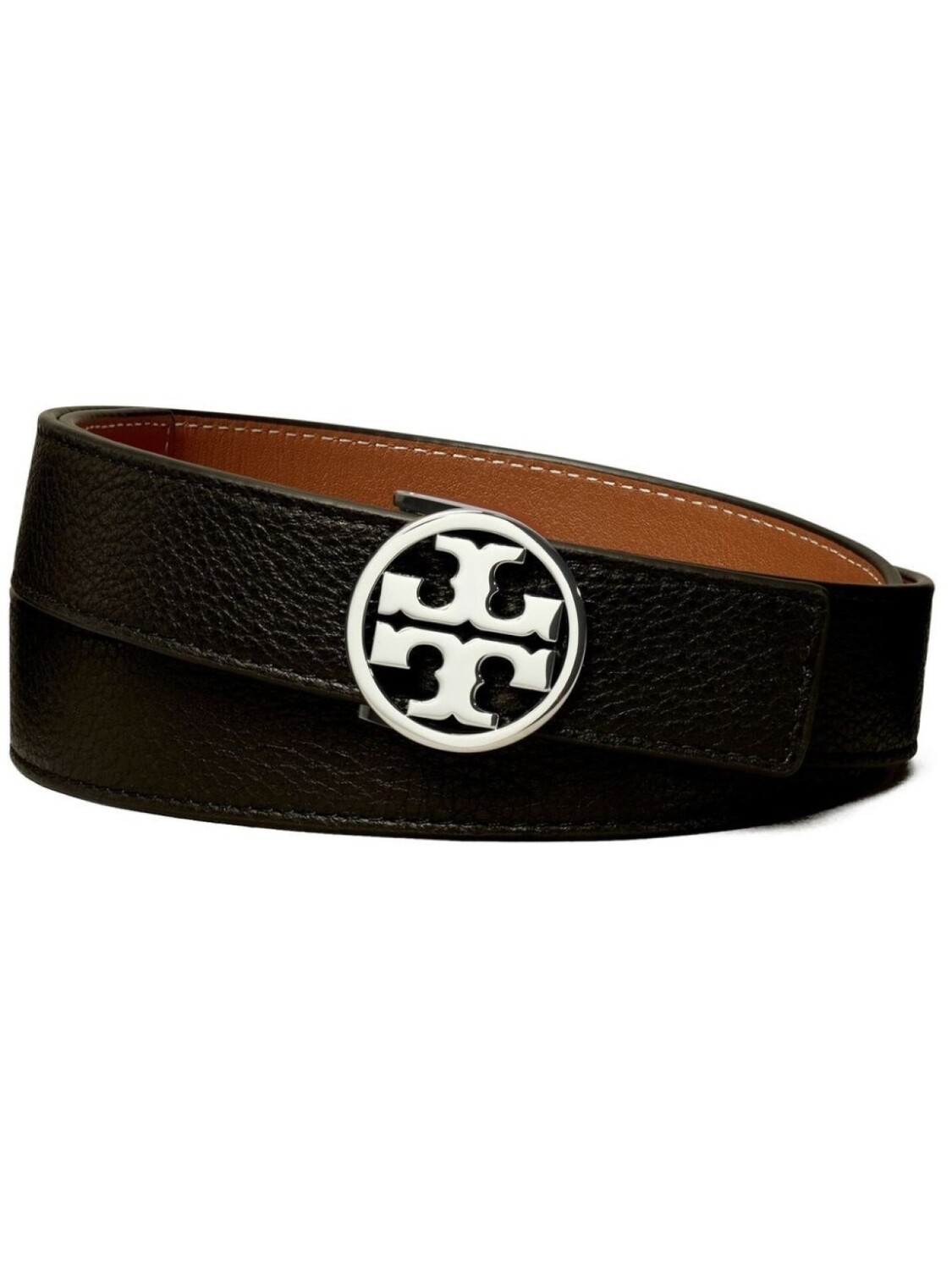 

Tory Burch двусторонний ремень с логотипом, черный