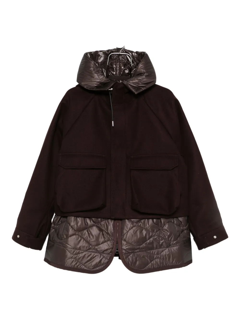 

Куртка со вставками Sacai, коричневый