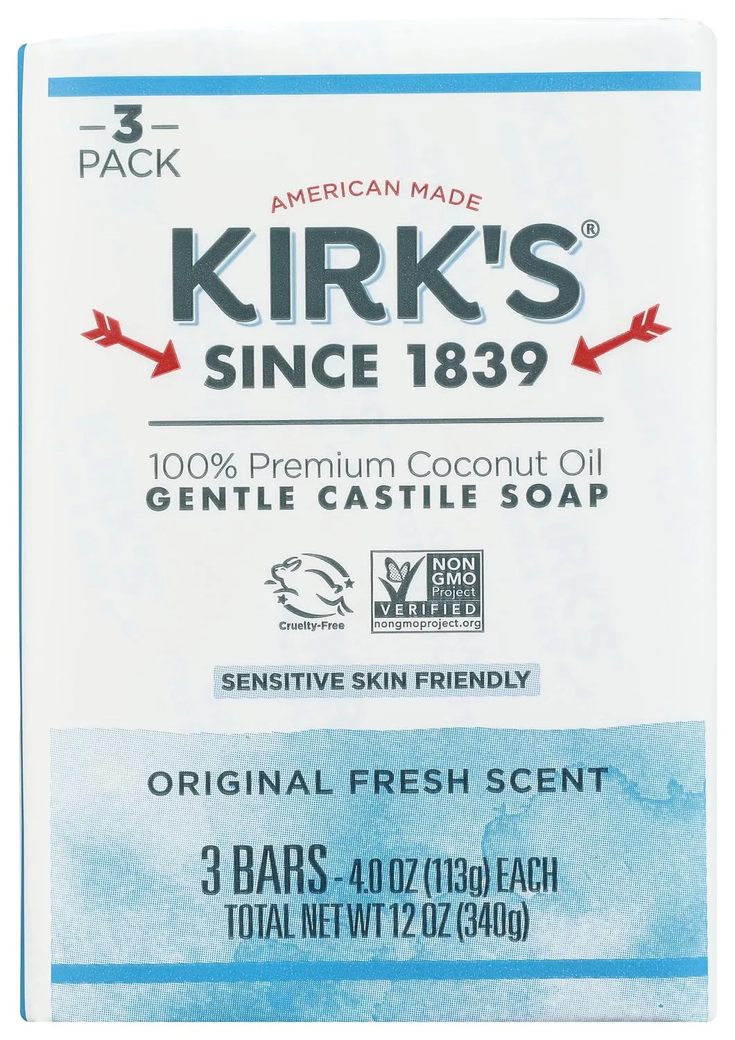 Натуральное кастильское мыло «Original» от Kirk's Kirk'S