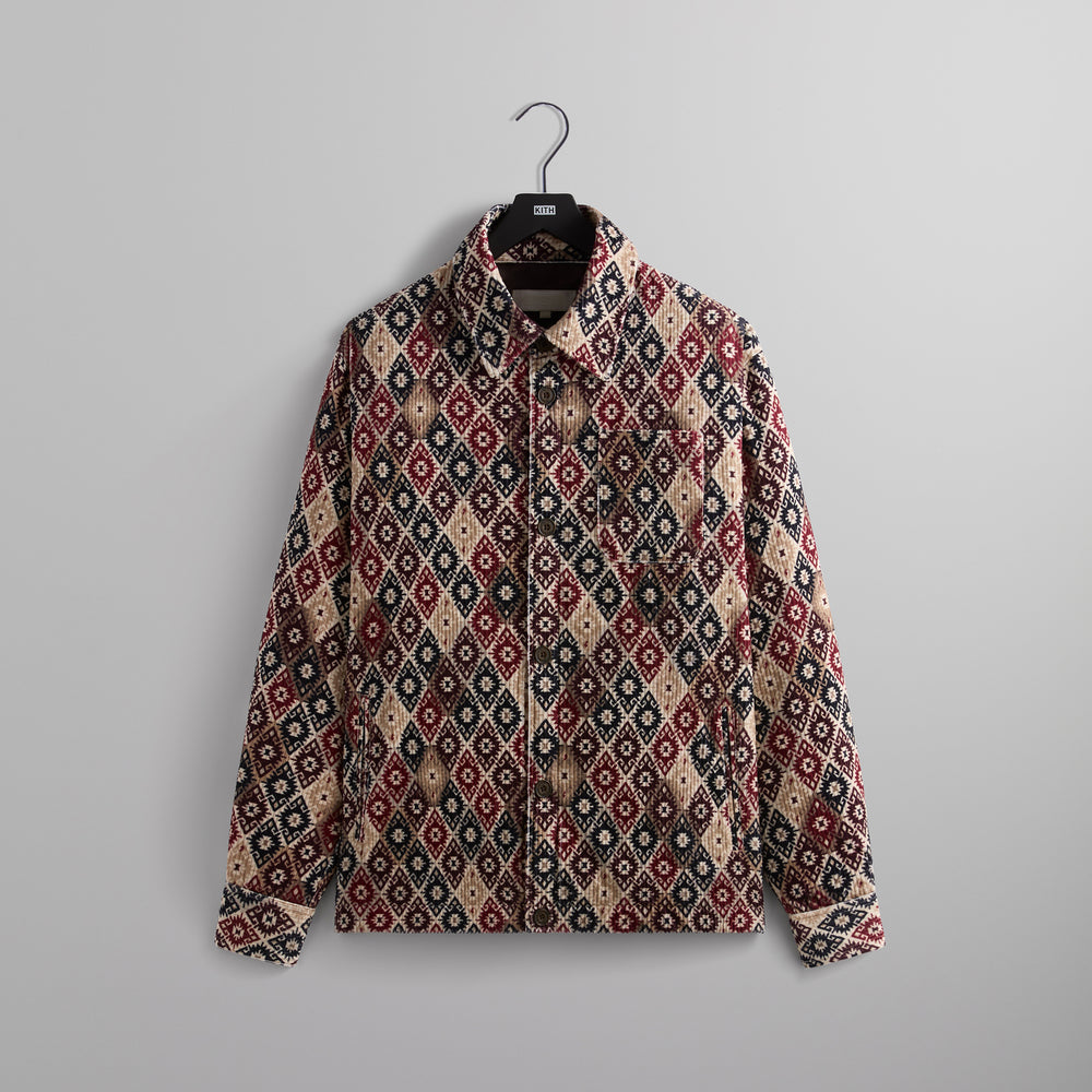 

Куртка Kith Kilim Mosaic Brixton Puffed Shirt Jacket, цвет Waffle