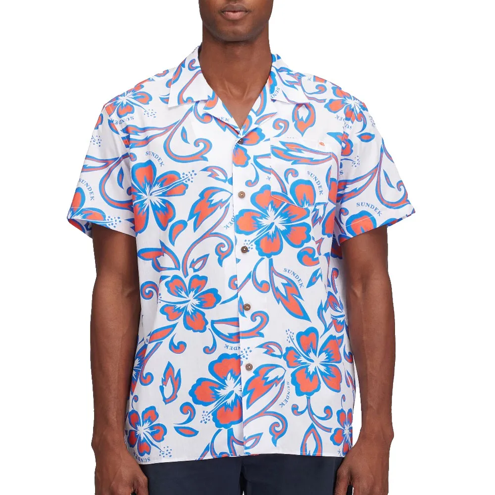 

Рубашка с коротким рукавом Sundek Bowling sk23 printed, белый